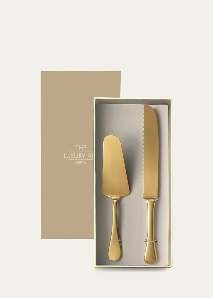 Mepra Brescia 2-Piece Cake Set, Ice Gold | Thumbnail 2