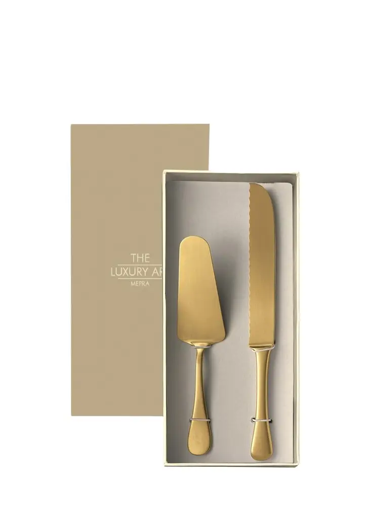 Brescia 2-Piece Cake Set, Ice Gold Brescia 2-Piece Cake Set, Ice Gold