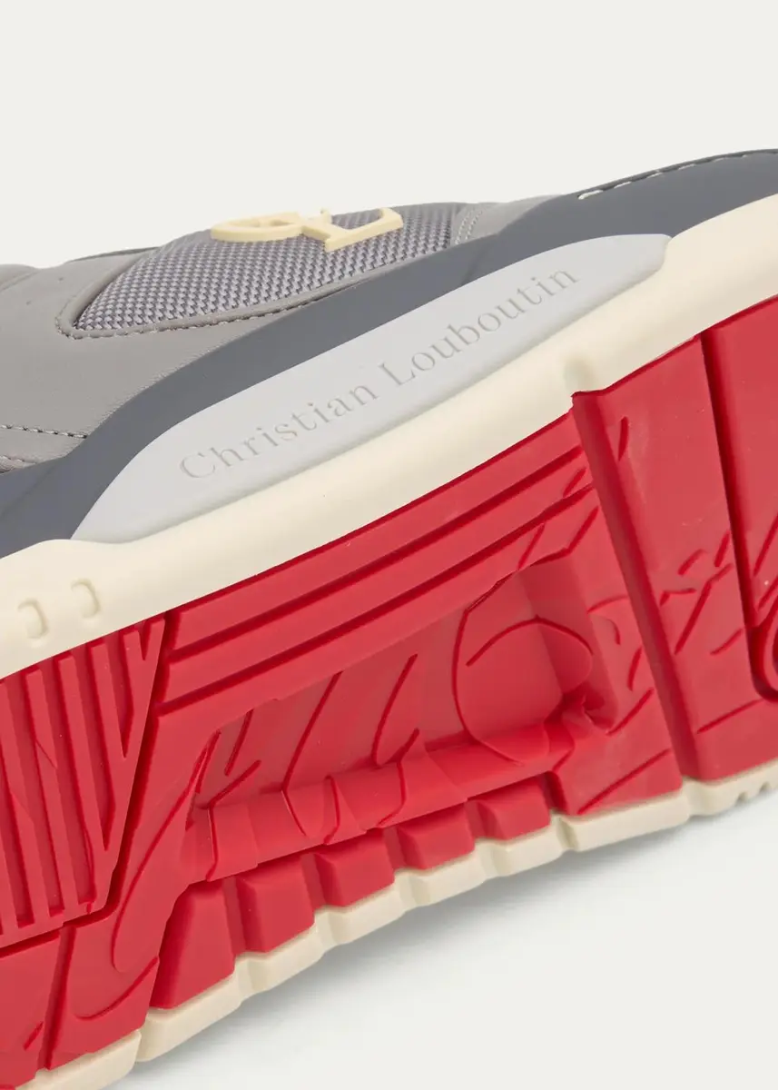 Christian Louboutin Men's Bsktball 1 Retro Mesh & Leather Sneakers | Thumbnail 3 Christian Louboutin Men's Bsktball 1 Retro Mesh & Leather Sneakers | Thumbnail 3