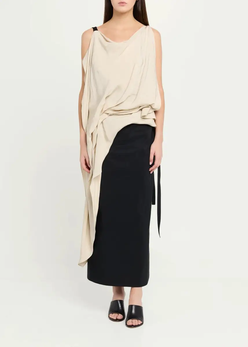 Diotima Aleatorio Draped Asymmetric Top | Thumbnail 2