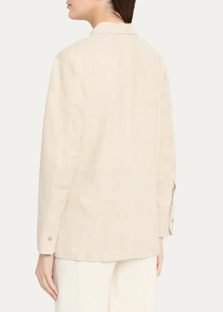 Vince Suede Paneled Shirt Jacket | Thumbnail 3 Vince Suede Paneled Shirt Jacket | Thumbnail 3