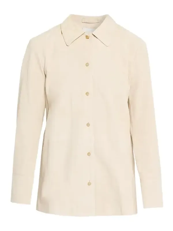 Suede Paneled Shirt Jacket Suede Paneled Shirt Jacket