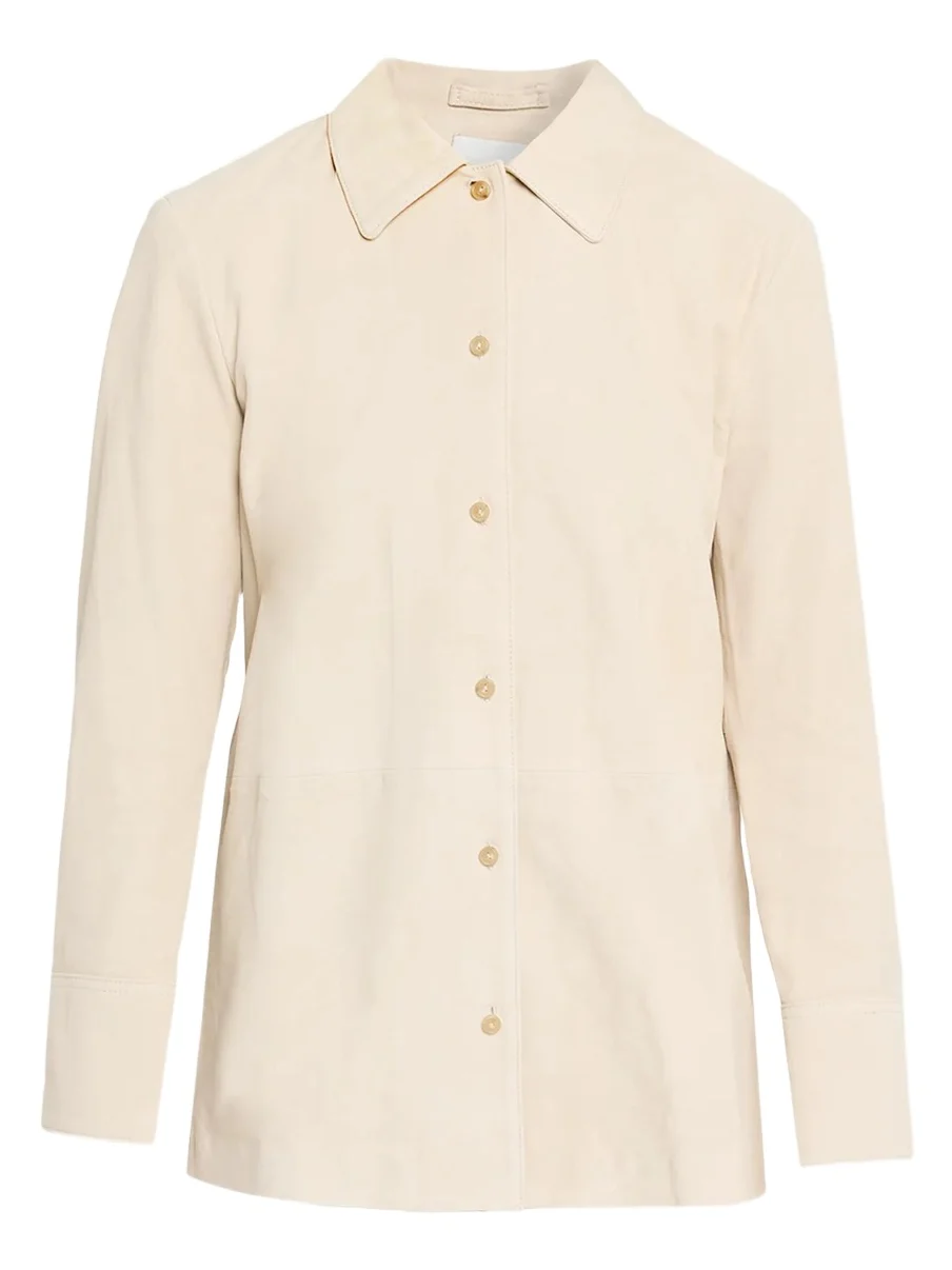 Vince Suede Paneled Shirt Jacket