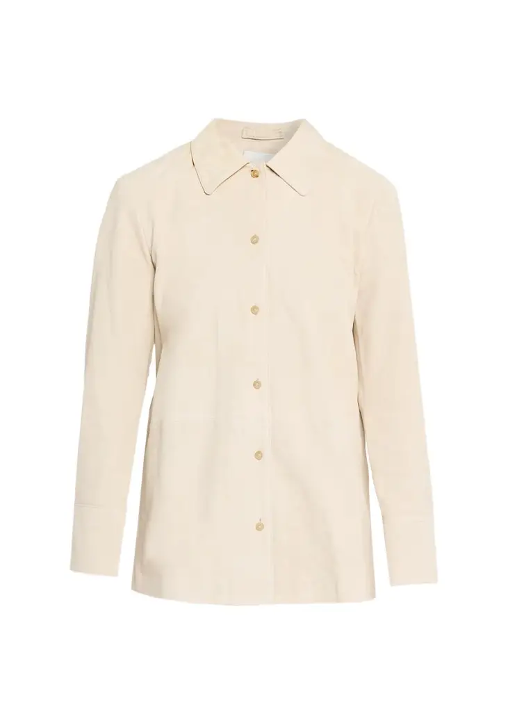 Vince Suede Paneled Shirt Jacket