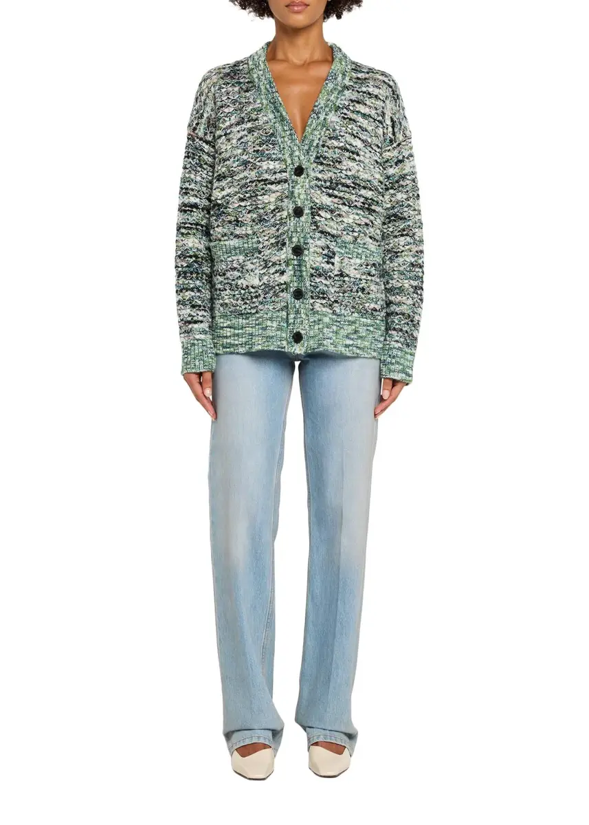 Missoni 3D Wool-Blend Knit Oversized V-Neck Cardigan | Thumbnail 2 Missoni 3D Wool-Blend Knit Oversized V-Neck Cardigan | Thumbnail 2