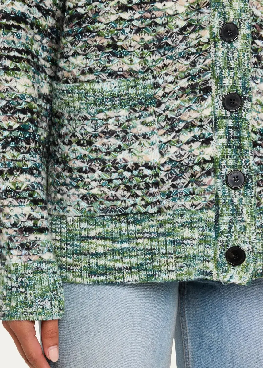 Missoni 3D Wool-Blend Knit Oversized V-Neck Cardigan | Thumbnail 5 Missoni 3D Wool-Blend Knit Oversized V-Neck Cardigan | Thumbnail 5