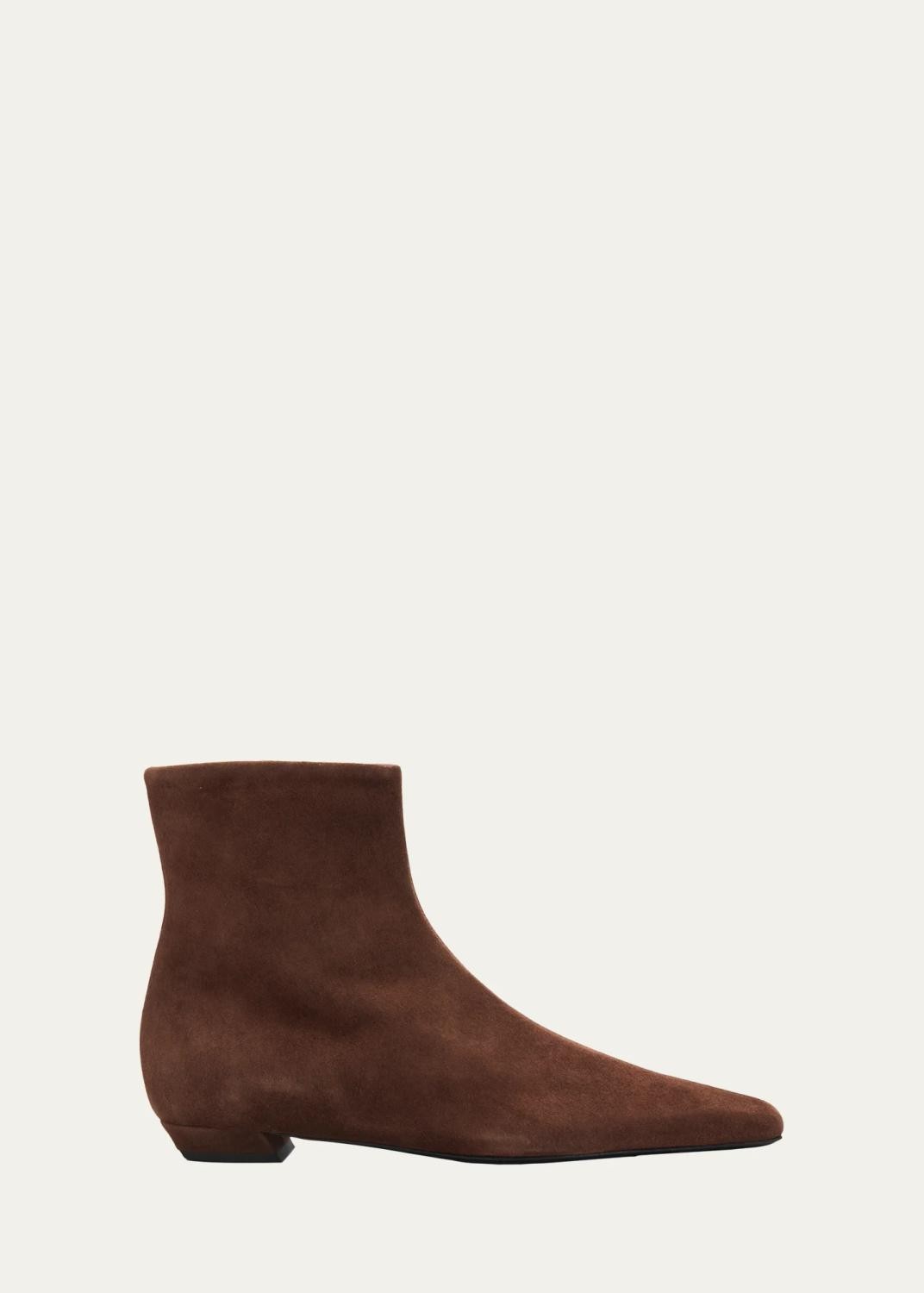 Proenza Schouler Trap Suede Zip Booties