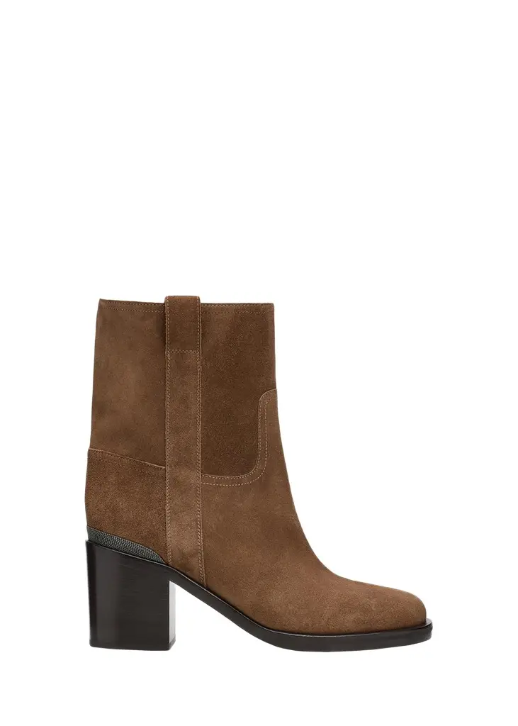 Brunello Cucinelli 60mm Suede Ankle Boots