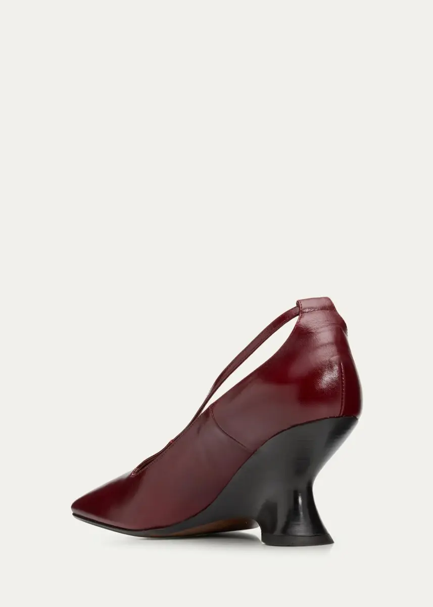 Dries Van Noten 75mm Asymmetric Leather Pumps | Thumbnail 4
