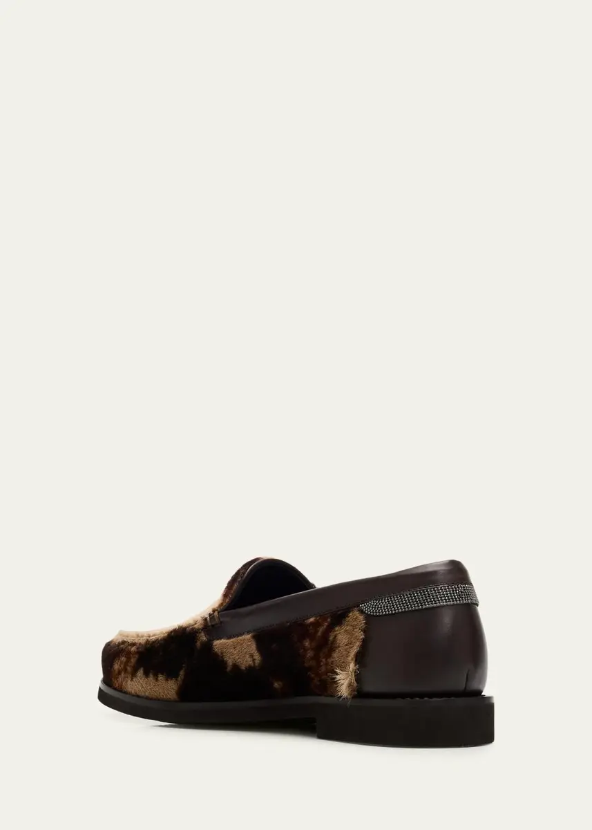 Brunello Cucinelli Cow-Print Calf Hair Loafers | Thumbnail 2 Brunello Cucinelli Cow-Print Calf Hair Loafers | Thumbnail 2