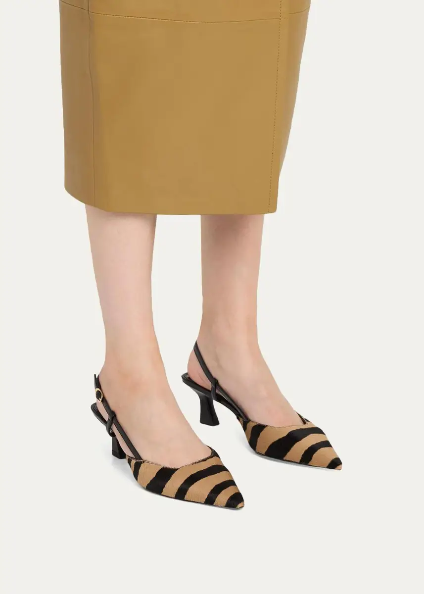 Stuart Weitzman 50mm Vinnie Zebra Calf Hair Slingback Pumps | Thumbnail 2 Stuart Weitzman 50mm Vinnie Zebra Calf Hair Slingback Pumps | Thumbnail 2