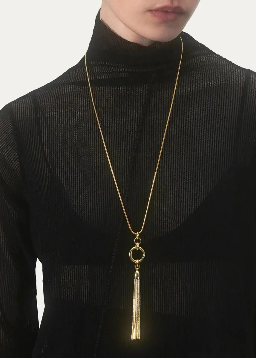 Lady Grey 14K Gold-Plated Cleo Necklace with Tassel | Thumbnail 2 Lady Grey 14K Gold-Plated Cleo Necklace with Tassel | Thumbnail 2