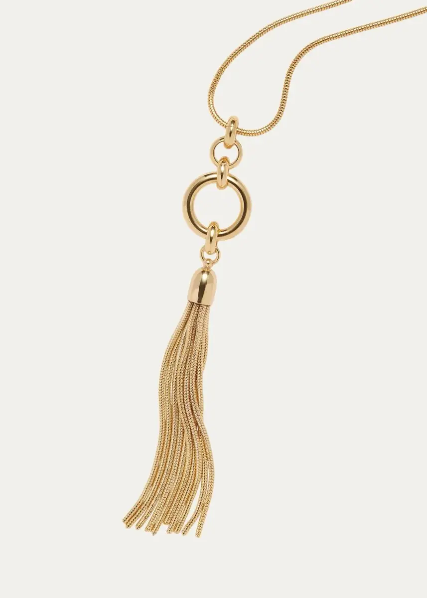 Lady Grey 14K Gold-Plated Cleo Necklace with Tassel | Thumbnail 3 Lady Grey 14K Gold-Plated Cleo Necklace with Tassel | Thumbnail 3