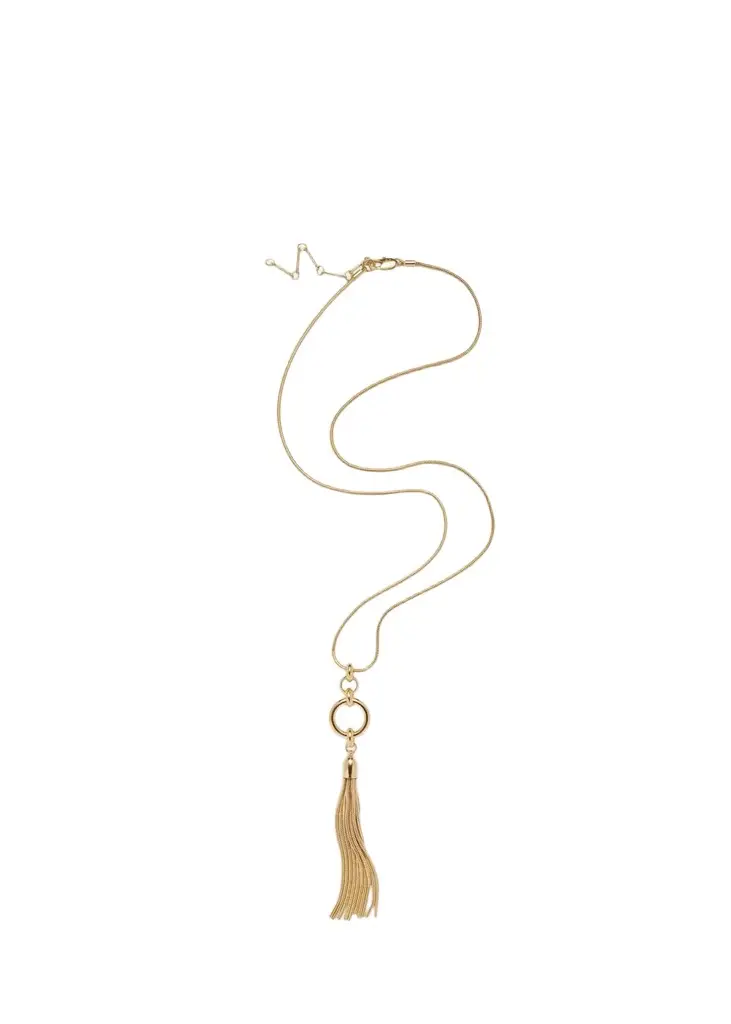 14K Gold-Plated Cleo Necklace with Tassel 14K Gold-Plated Cleo Necklace with Tassel