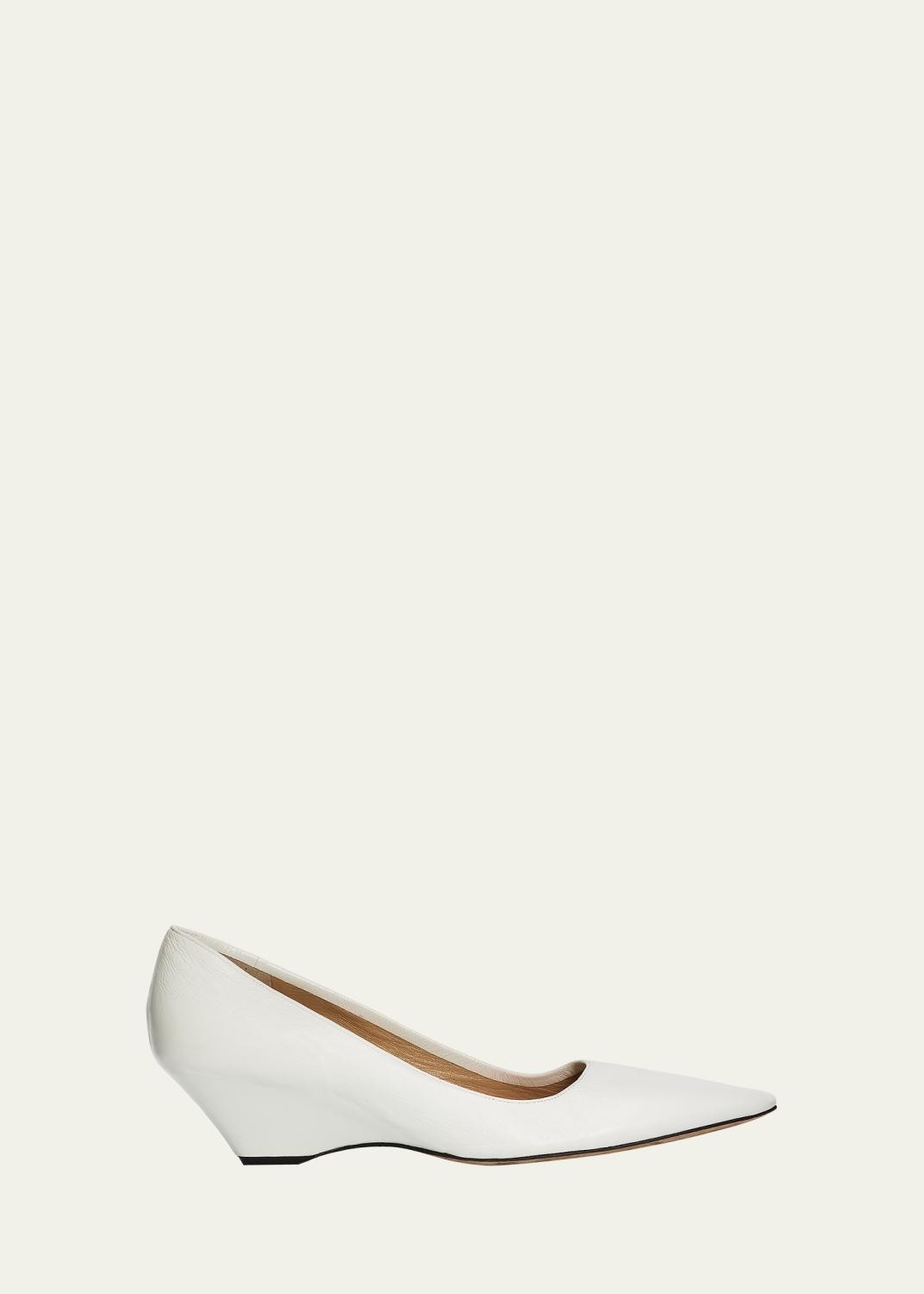 The Row 50mm Liisa Leather Wedge Pumps