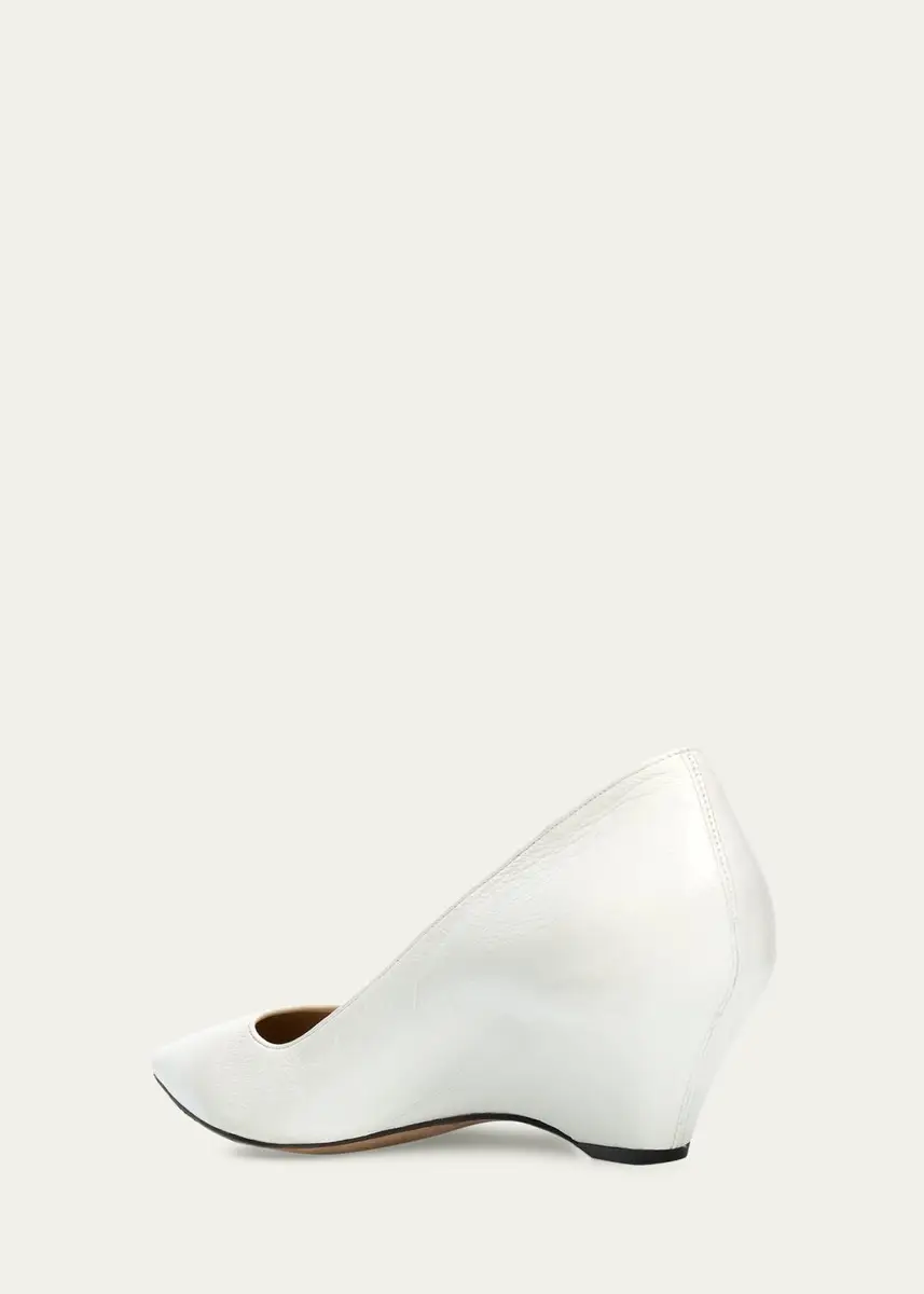 The Row 50mm Liisa Leather Wedge Pumps | Thumbnail 4 The Row 50mm Liisa Leather Wedge Pumps | Thumbnail 4
