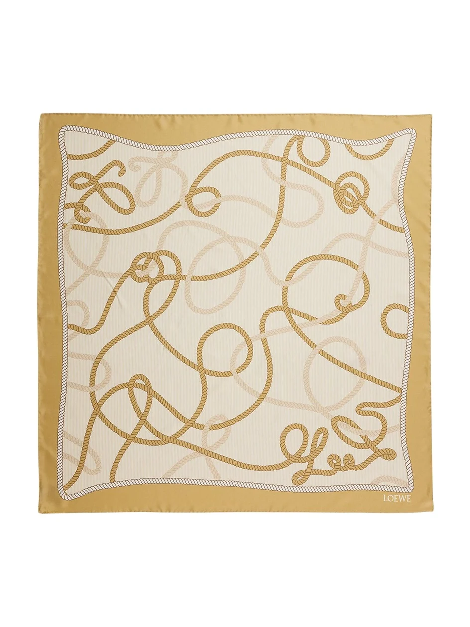 Loewe Double L Anagram Silk Scarf