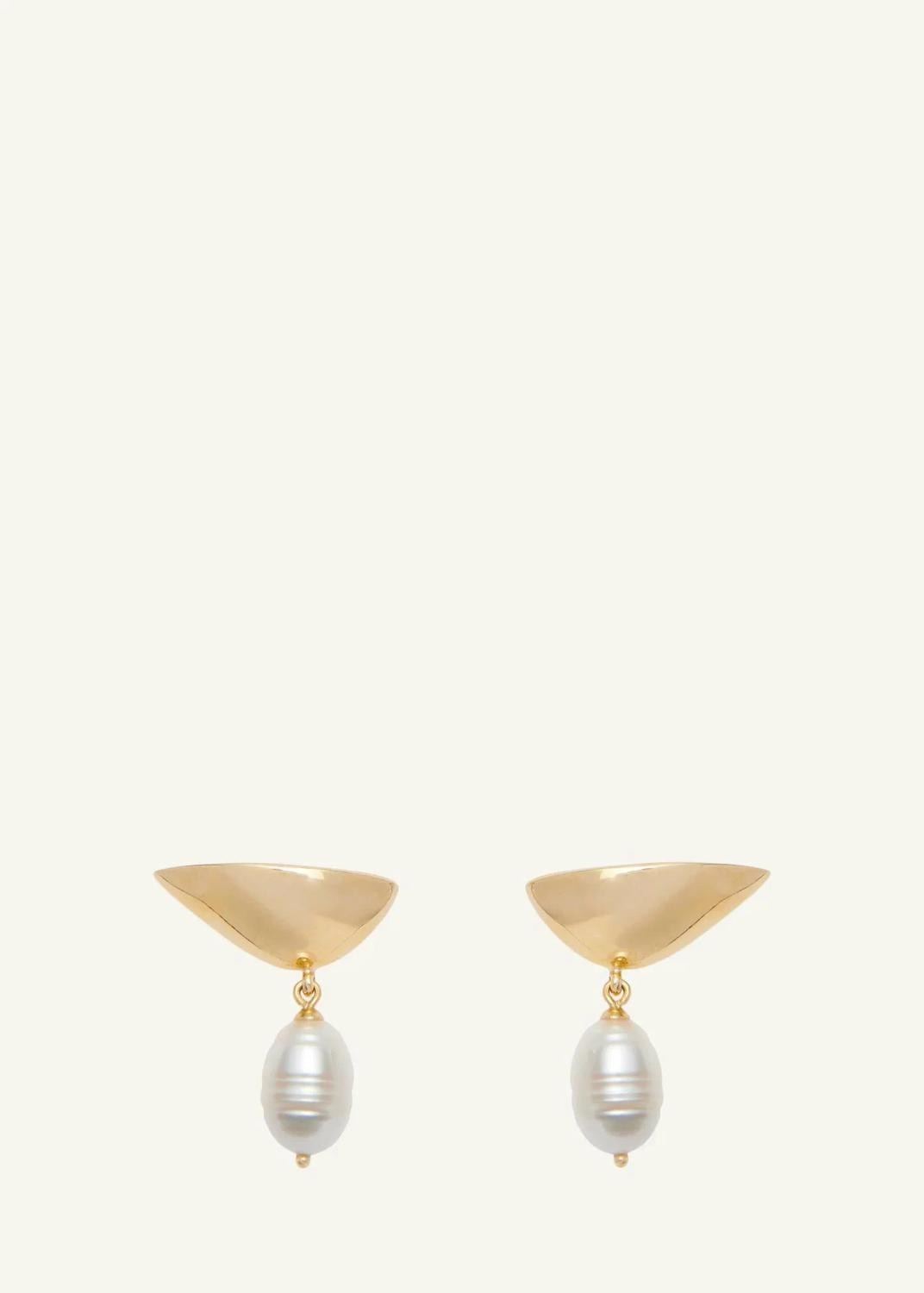 Lobe Pearl Drop Earrings