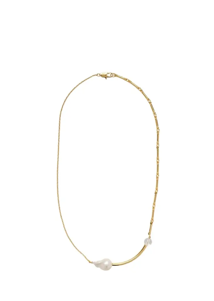 Strata Necklace with Baroque Pearl Strata Necklace with Baroque Pearl