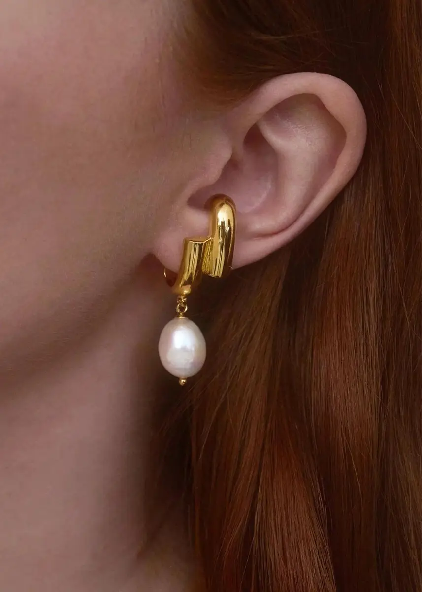Lady Grey Pearl Shift Earrings | Thumbnail 2 Lady Grey Pearl Shift Earrings | Thumbnail 2