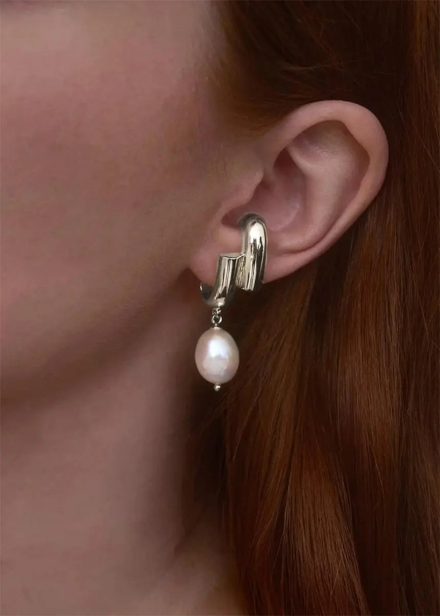 Lady Grey Pearl Shift Earrings | Thumbnail 4 Lady Grey Pearl Shift Earrings | Thumbnail 4