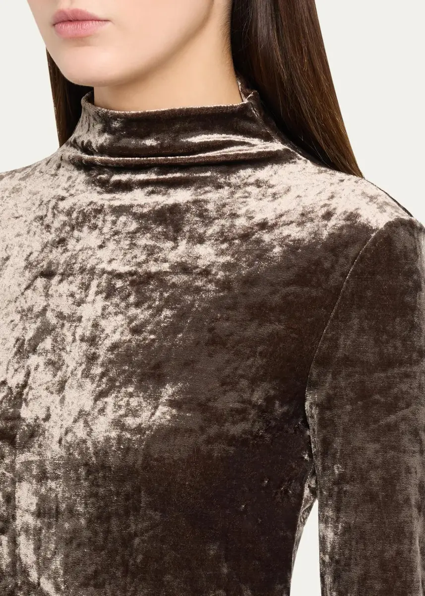 Ralph Lauren Collection Ilene Velour Mockneck Top | Thumbnail 5 Ralph Lauren Collection Ilene Velour Mockneck Top | Thumbnail 5