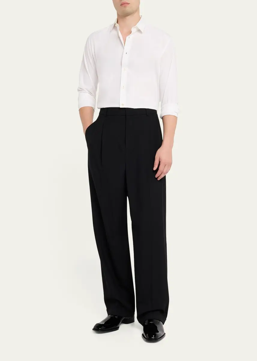 Saint Laurent Men's Milton Patent Leather Slip-On Oxfords | Thumbnail 3