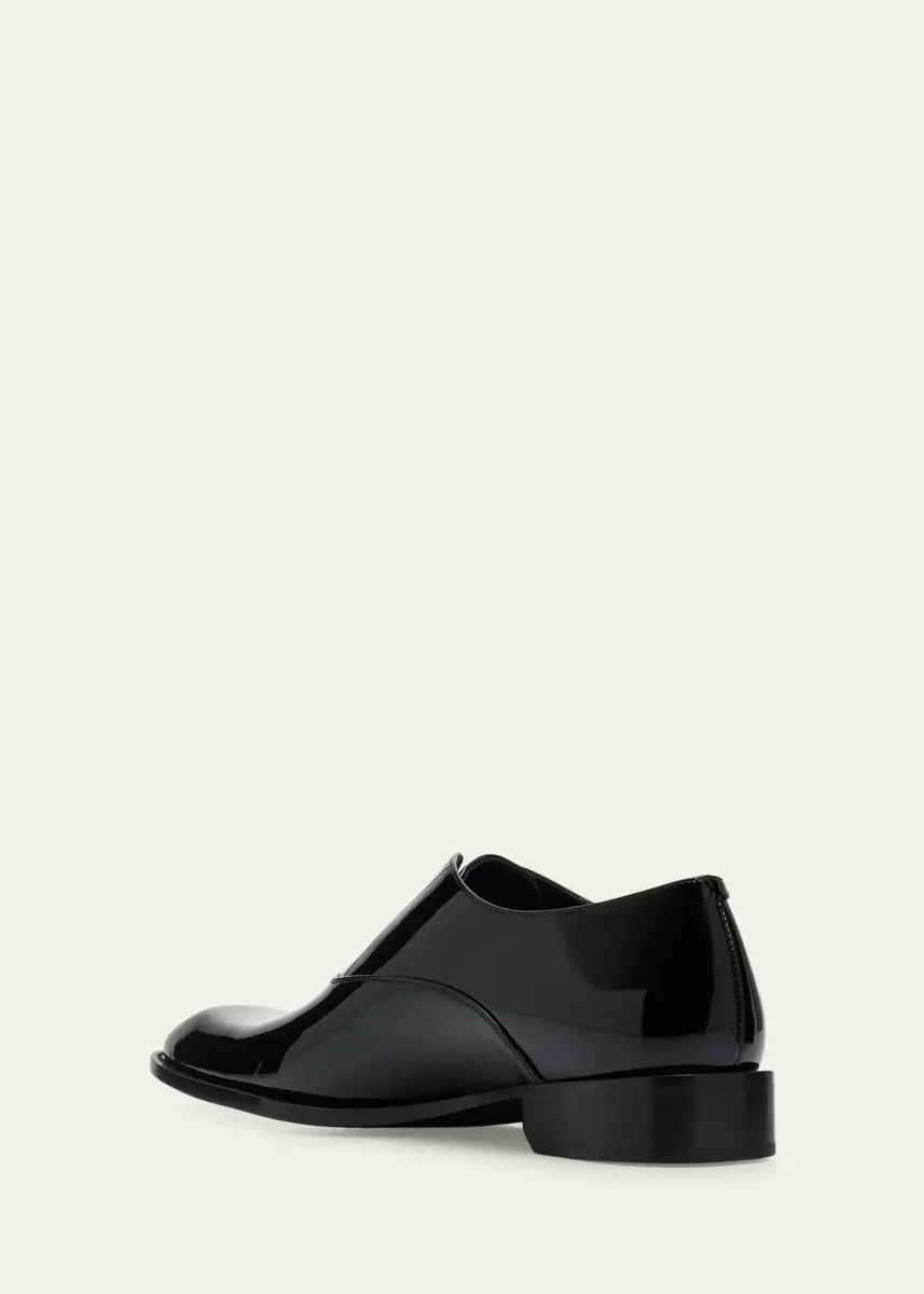 Saint Laurent Men's Milton Patent Leather Slip-On Oxfords | Thumbnail 4