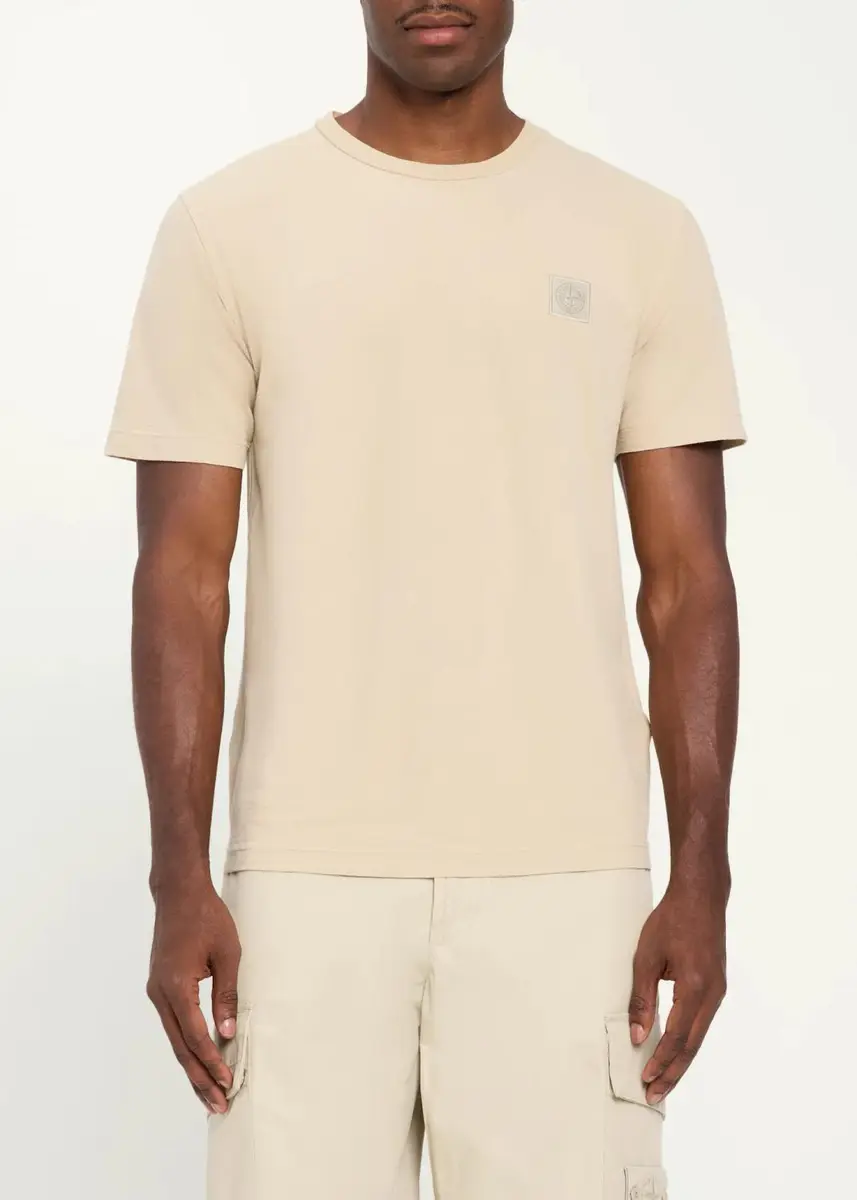 Stone Island Men's Jersey Compass-Patch Crewneck T-Shirt | Thumbnail 4