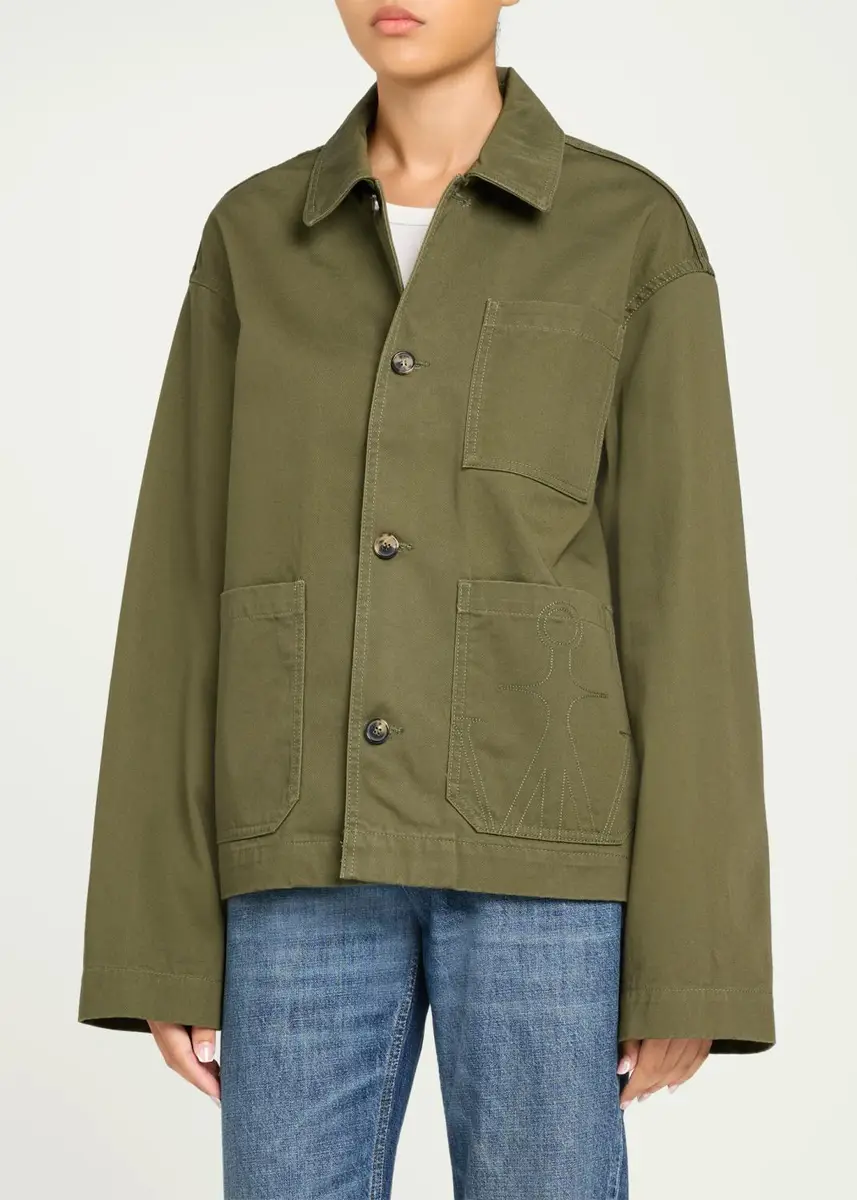 JW Anderson Patch-Pocket Cotton Jacket | Thumbnail 4 JW Anderson Patch-Pocket Cotton Jacket | Thumbnail 4