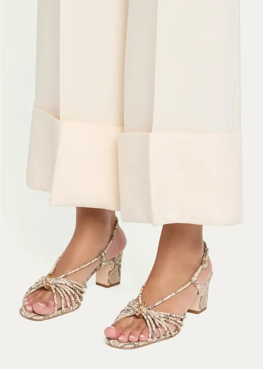 Loeffler Randall 55mm Minna Strappy Snake-Embossed Leather Sandals | Thumbnail 2 Loeffler Randall 55mm Minna Strappy Snake-Embossed Leather Sandals | Thumbnail 2