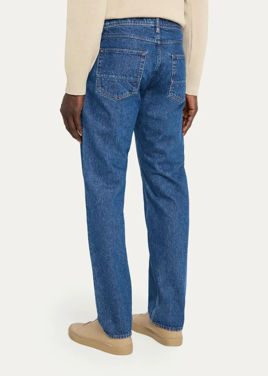 Stone Island Men's Medium-Blue Denim Straight-Leg Jeans | Thumbnail 3 Stone Island Men's Medium-Blue Denim Straight-Leg Jeans | Thumbnail 3