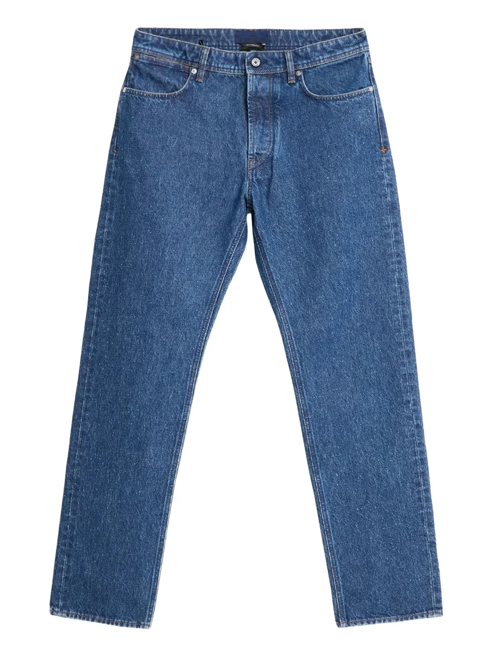 Men's Medium-Blue Denim Straight-Leg Jeans Men's Medium-Blue Denim Straight-Leg Jeans