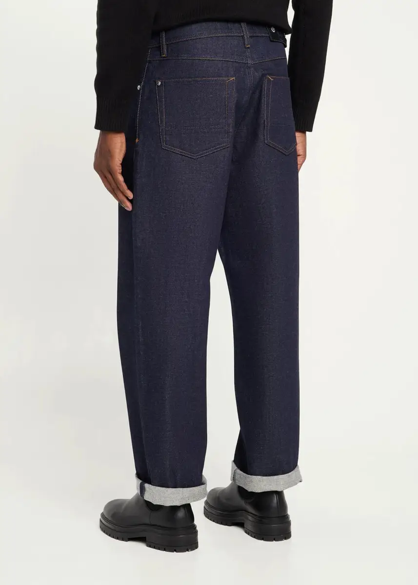 Stone Island Men's Raw Indigo Denim Relaxed Straight-Fit Jeans | Thumbnail 3