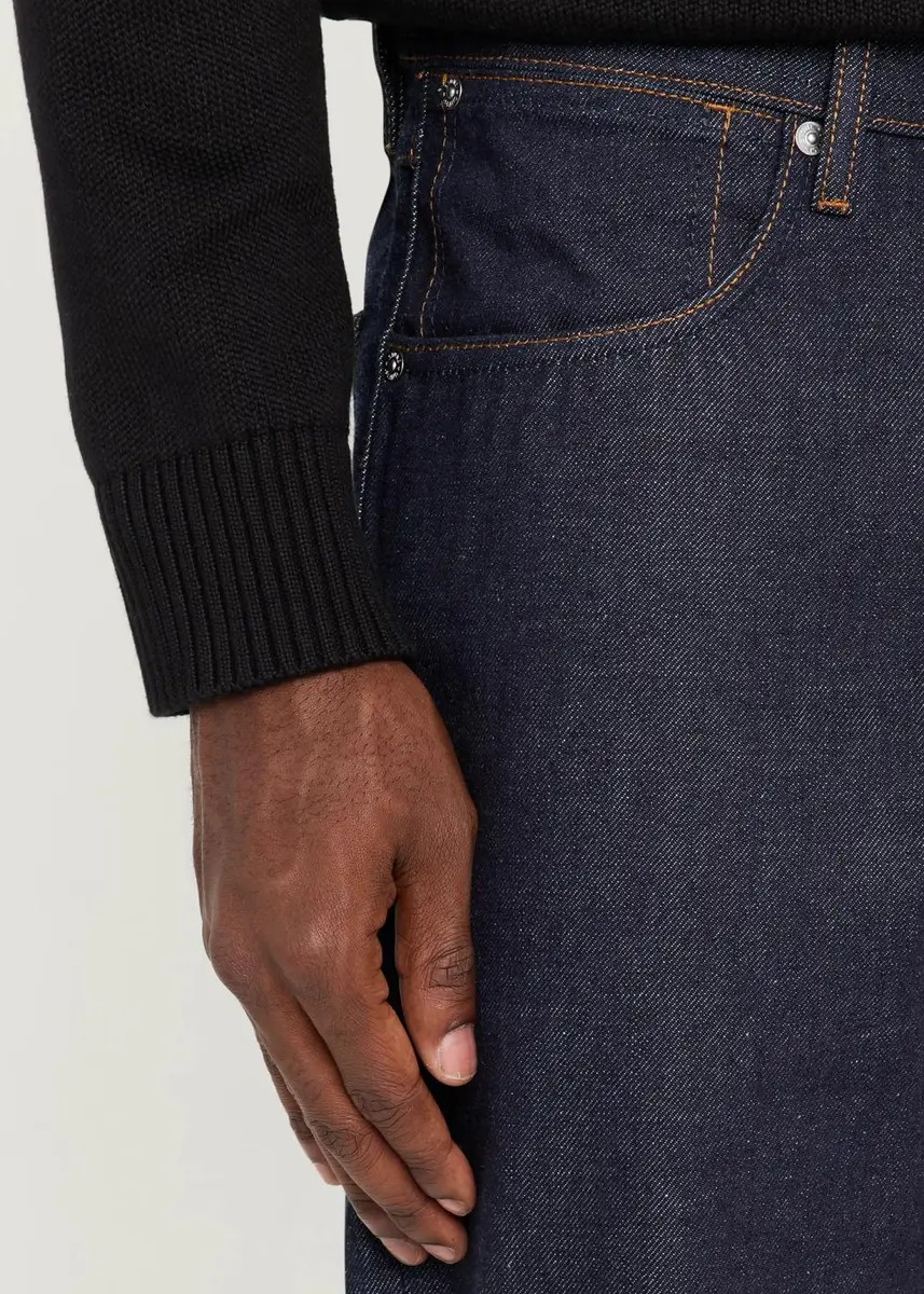 Stone Island Men's Raw Indigo Denim Relaxed Straight-Fit Jeans | Thumbnail 5