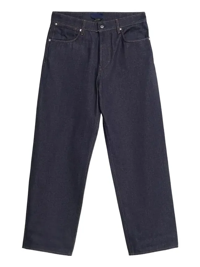 Men's Raw Indigo Denim Relaxed Straight-Fit Jeans Men's Raw Indigo Denim Relaxed Straight-Fit Jeans