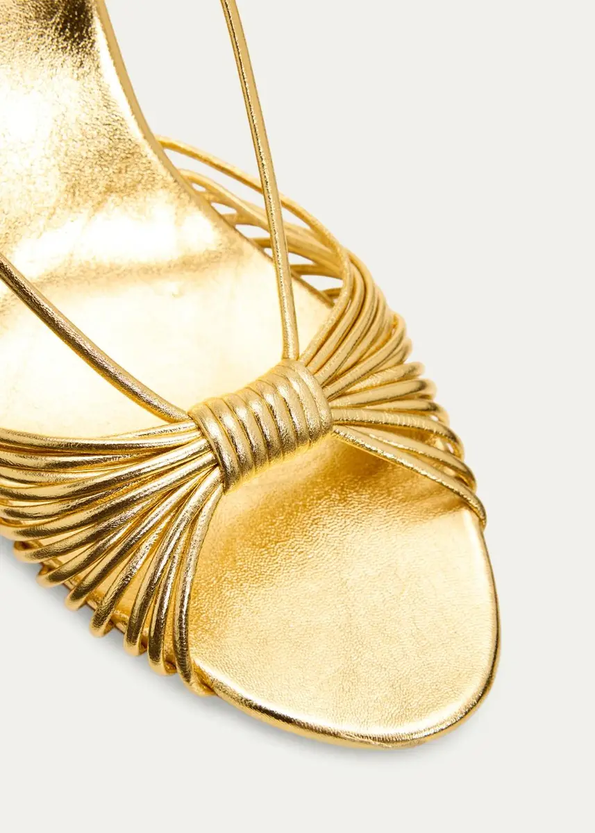 Loeffler Randall 90mm Marren Metallic Leather Strappy Slingback Sandals | Thumbnail 5 Loeffler Randall 90mm Marren Metallic Leather Strappy Slingback Sandals | Thumbnail 5
