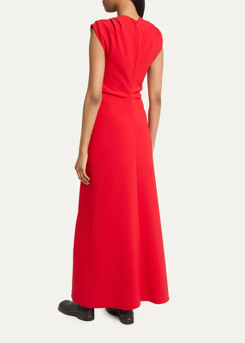 Proenza Schouler Geraldine Plunging Gathered-Shoulder Sleeveless Maxi Dress | Thumbnail 3 Proenza Schouler Geraldine Plunging Gathered-Shoulder Sleeveless Maxi Dress | Thumbnail 3