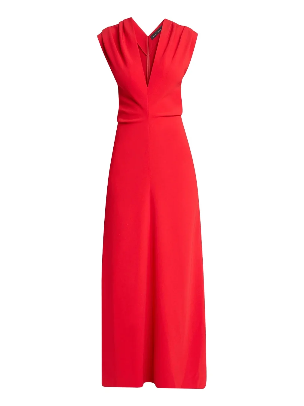 Proenza Schouler Geraldine Plunging Gathered-Shoulder Sleeveless Maxi Dress