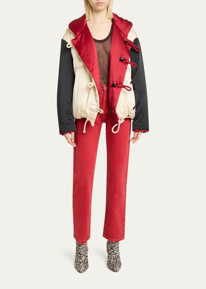 Isabel Marant Bleza Colorblock Silk Reversible Jacket | Thumbnail 2 Isabel Marant Bleza Colorblock Silk Reversible Jacket | Thumbnail 2