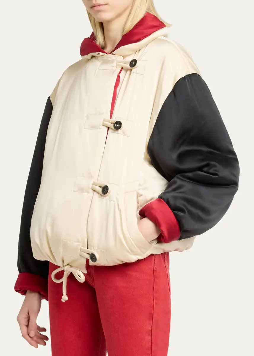 Isabel Marant Bleza Colorblock Silk Reversible Jacket | Thumbnail 4 Isabel Marant Bleza Colorblock Silk Reversible Jacket | Thumbnail 4