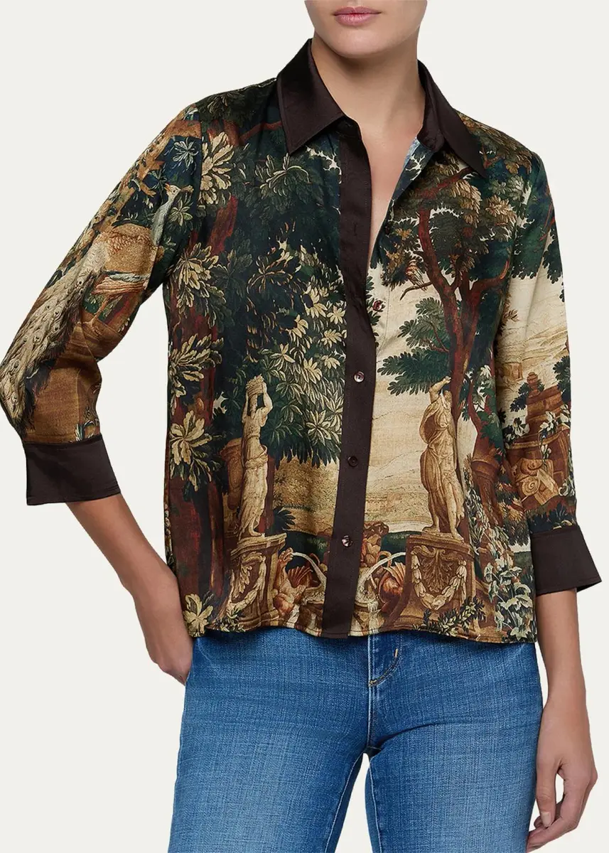 L'Agence Eulalie Placement Print Blouse | Thumbnail 4 L'Agence Eulalie Placement Print Blouse | Thumbnail 4