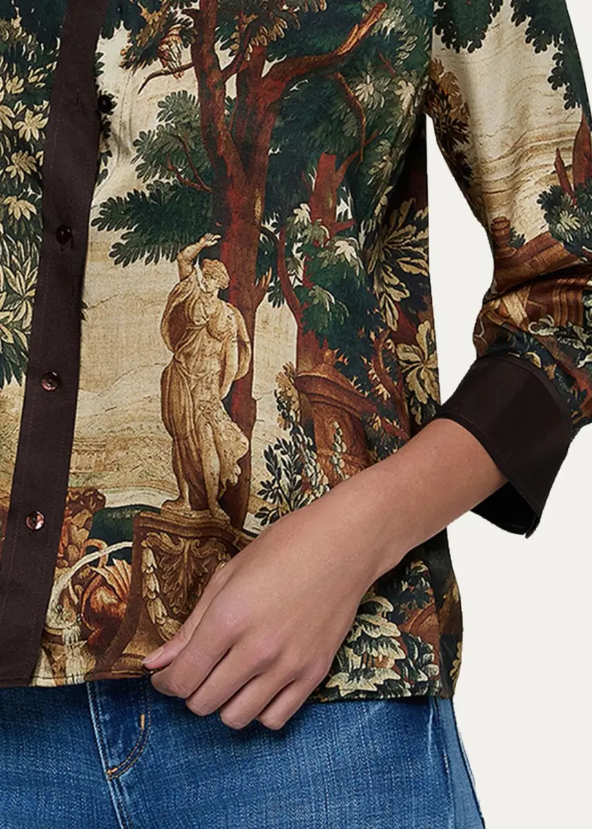 L'Agence Eulalie Placement Print Blouse | Thumbnail 5 L'Agence Eulalie Placement Print Blouse | Thumbnail 5