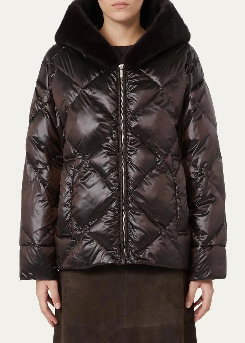 Max Mara The Cube Hooded Down Jacket | Thumbnail 4 Max Mara The Cube Hooded Down Jacket | Thumbnail 4