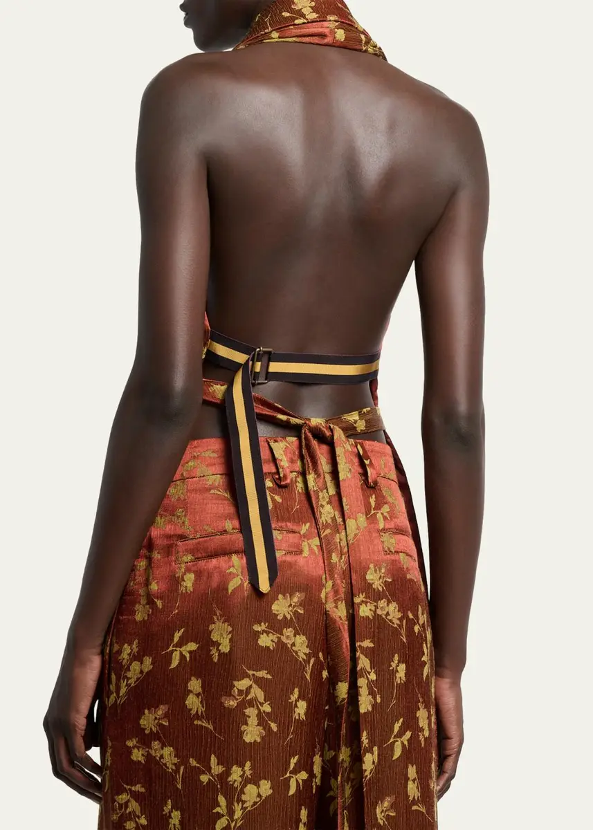 Dries Van Noten Floral Jacquard Sleeveless Wrap Top | Thumbnail 3 Dries Van Noten Floral Jacquard Sleeveless Wrap Top | Thumbnail 3