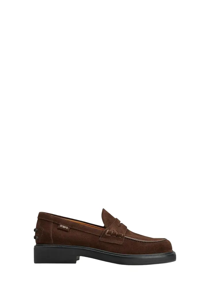Tod's Gomma Suede Penny Loafers