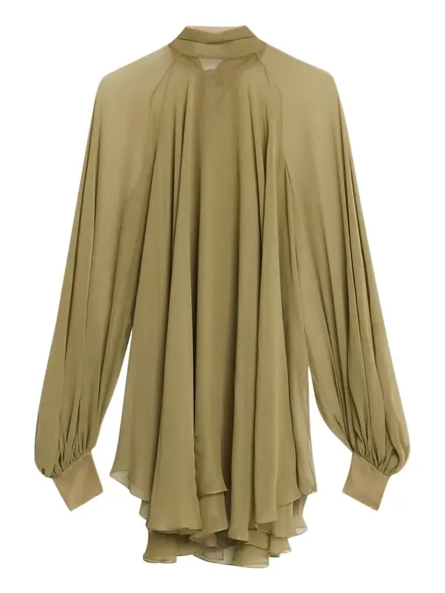 Silk Georgette Oversized Trapeze Blouse