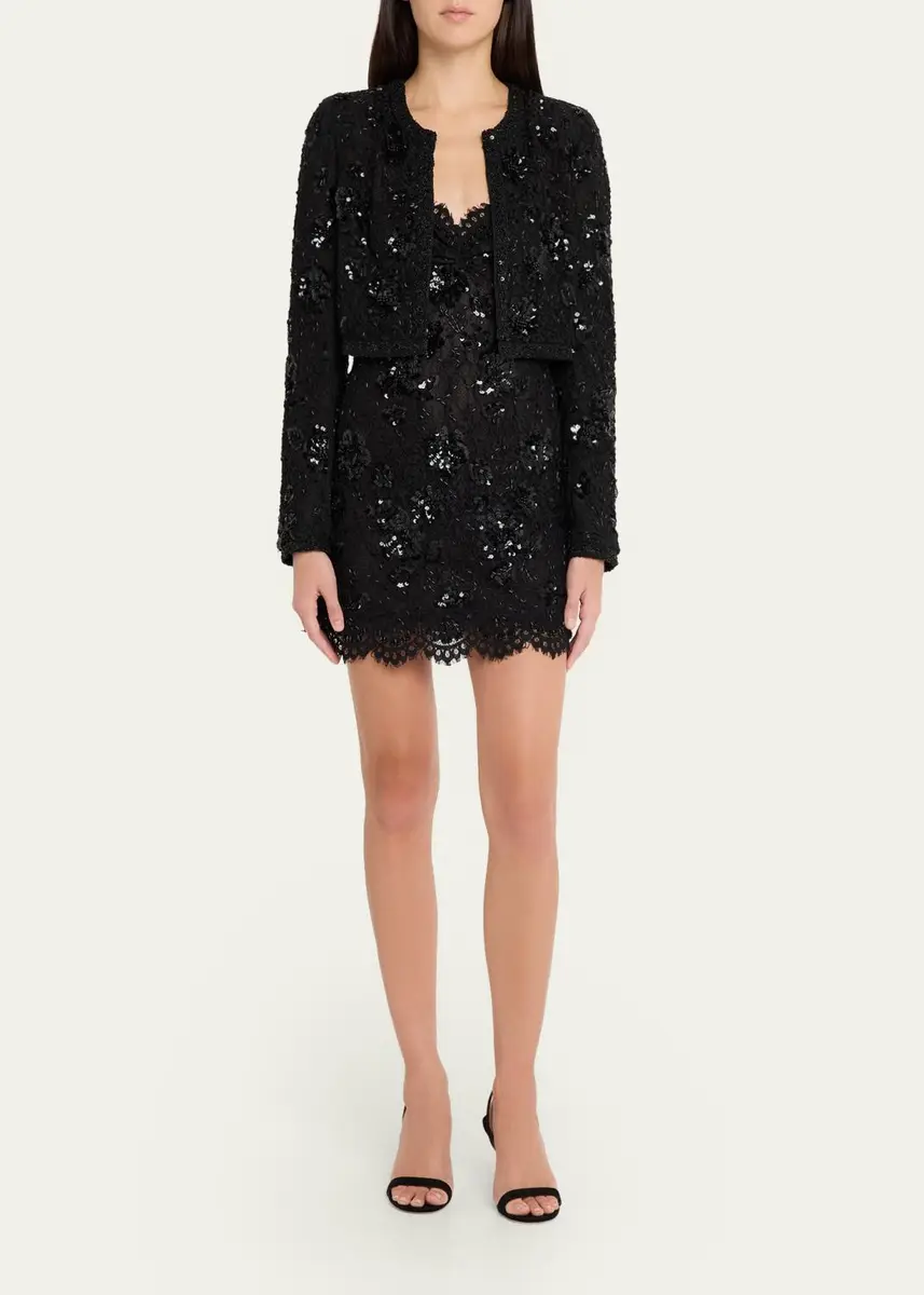 LoveShackFancy Eloweth Sequined Cropped Jacket | Thumbnail 2 LoveShackFancy Eloweth Sequined Cropped Jacket | Thumbnail 2