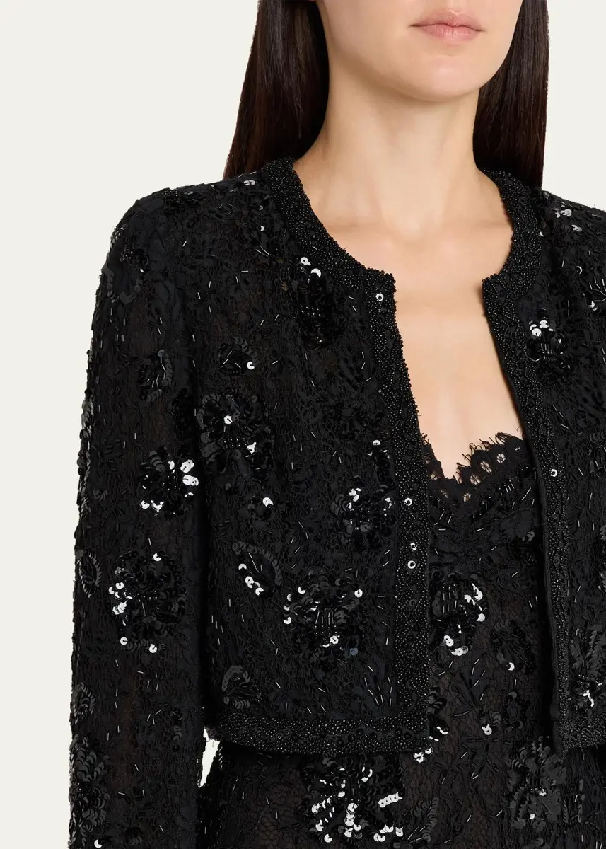 LoveShackFancy Eloweth Sequined Cropped Jacket | Thumbnail 5 LoveShackFancy Eloweth Sequined Cropped Jacket | Thumbnail 5