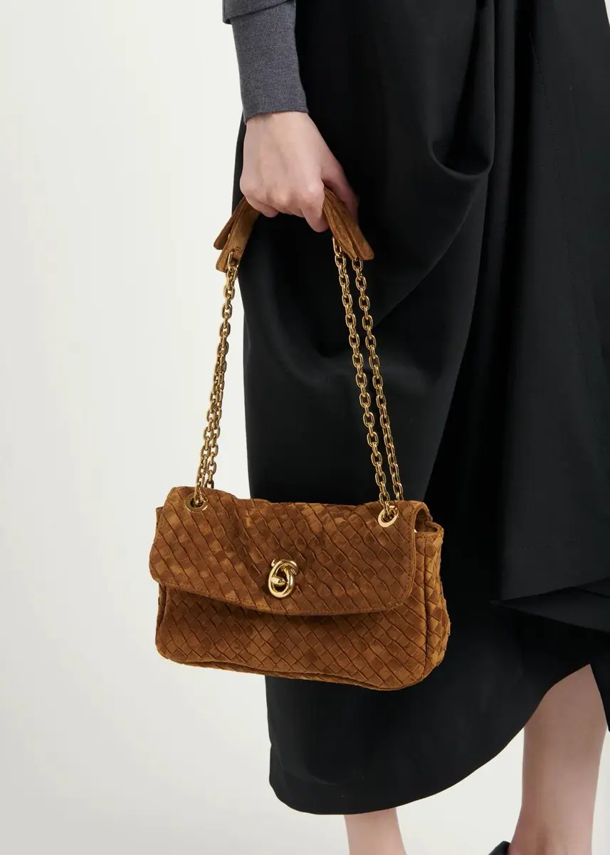 Bottega Veneta Madison Small Suede Shoulder Bag | Thumbnail 2 Bottega Veneta Madison Small Suede Shoulder Bag | Thumbnail 2